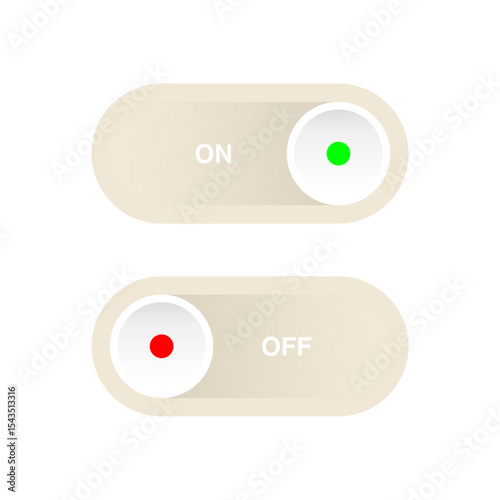Vector Switch Icon on off isolated without background