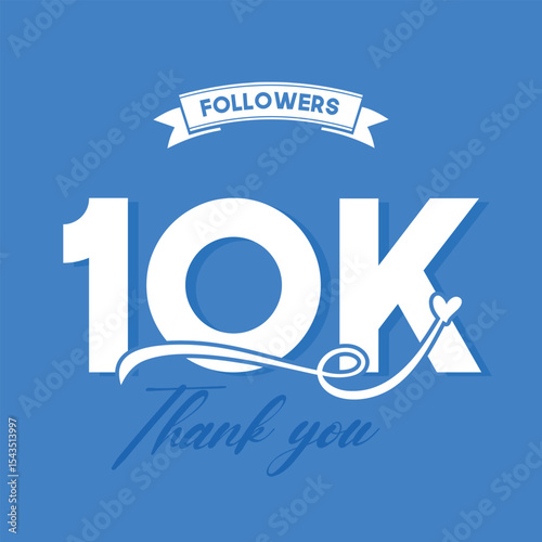 Arte de Meta Alcançada: 10K Followers em Estilo Moderno Vetorial