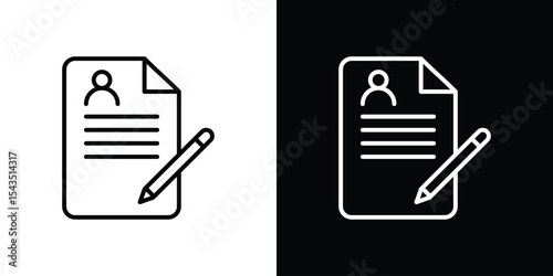 Job description icon filled flat sign concept for web design.