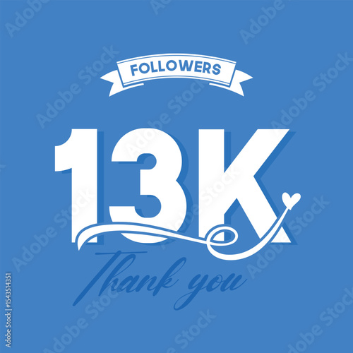 Arte de Meta Alcançada: 13K Followers em Estilo Moderno Vetorial