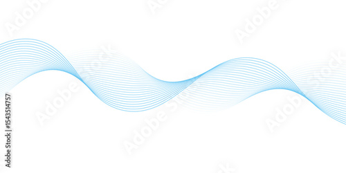 Abstract blue smooth wave on a white background eps10
