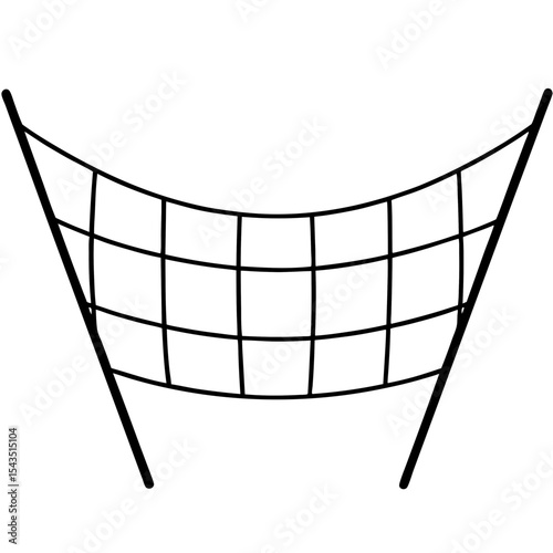 Volleyball Net Illustration Vector on White Background