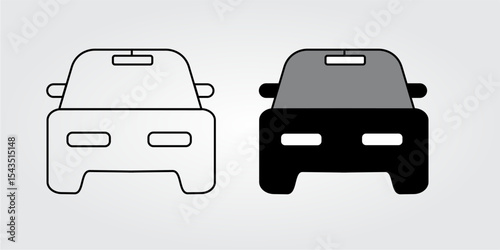 car icon in black and white