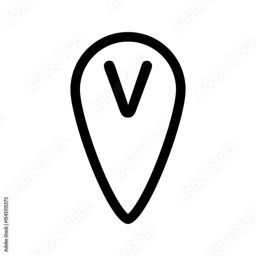 An icon that is perfect for use in mobile apps, GPS navigation, travel websites, location-based services, and user interface design.