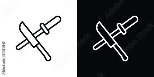 Knife sharpener icon filled flat sign concept for web design.