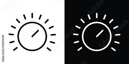 Knob icon filled flat sign concept for web design.