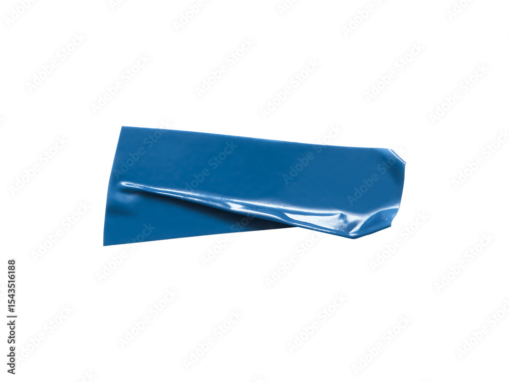 Fototapeta premium Realistic rubber blue tapes. Alpha channel. Can be used as overlay elements for design projects. 