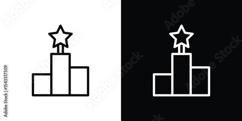 Leaderboard icon filled flat sign concept for web design.