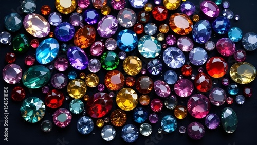 A stunning collection of colorful gemstones and jewels