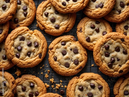 Pile of Delicious Chocolate Chip Cookies