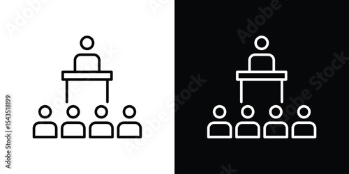 Lecture icon filled flat sign concept for web design.