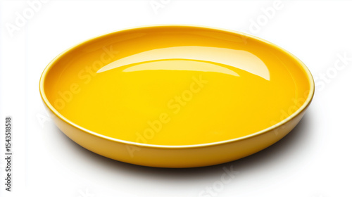 prato de cerâmica amarelo isolado