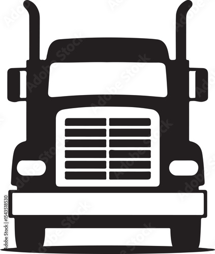 Semi-Truck – Front View (grille, headlights)