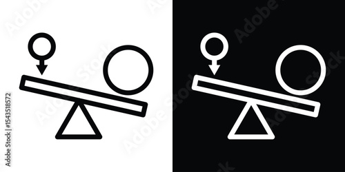 Leverage icon filled flat sign concept for web design.