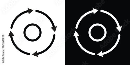 Life cycle icon filled flat sign concept for web design.