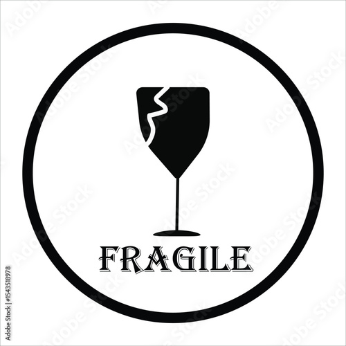 Fragile icon sign vector illustration