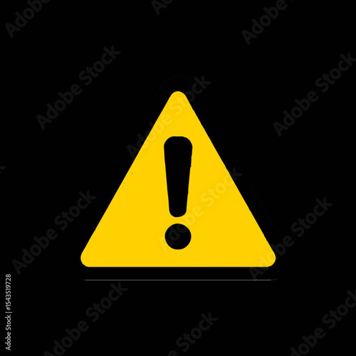 Yellow Exclamation Point Warns of Potential Hazard

