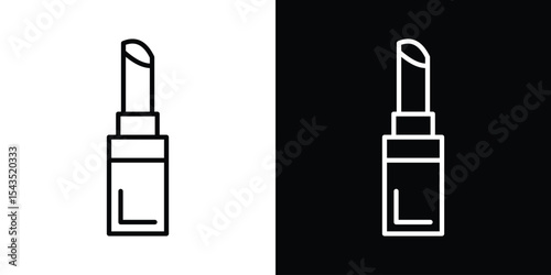 Lipstick icon filled flat sign concept for web design.
