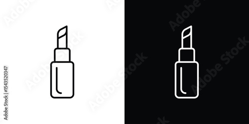 Lipstick icon filled flat sign concept for web design.