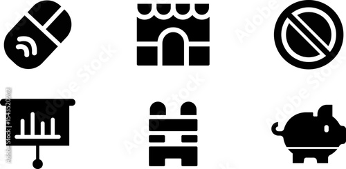 Modern Rounded Filled Home Screen Apps Icon Set
