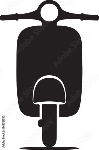 Vespa-Style – Front View (headlight, handlebars).