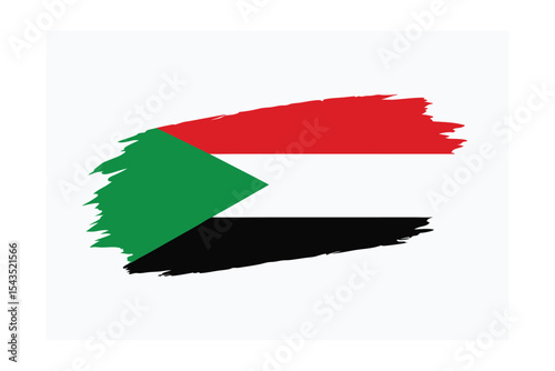 Brushstroke Flag of Sudan