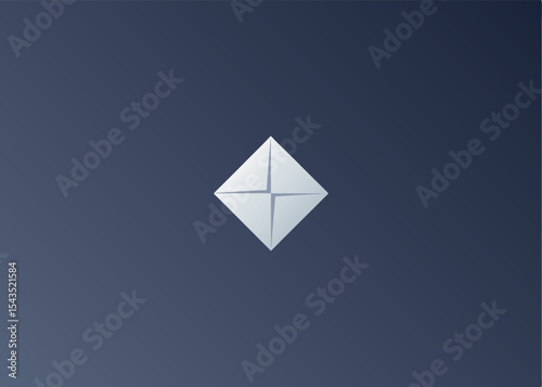 Shiny Diamond Tilted Square Shape