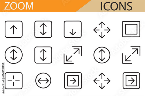 Hand Gestures and Directional Arrows for Zoom Interaction Icons in Digital Platforms