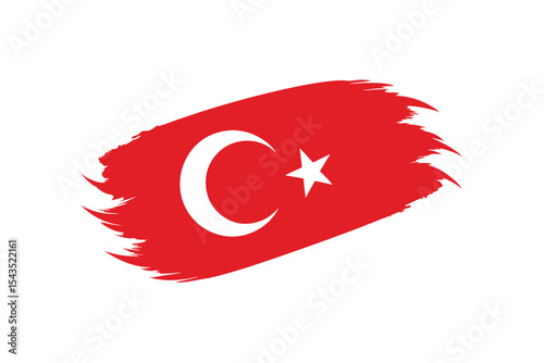 Brushstroke Flag of Turkey