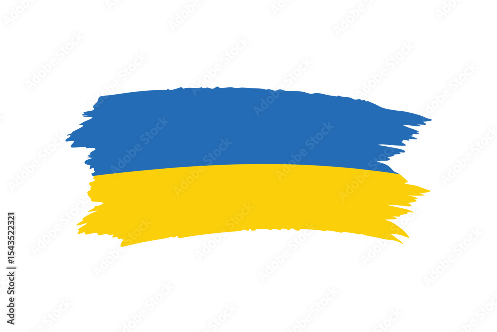 Obraz premium Brushstroke Flag of Ukraine