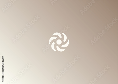 Swirl Pinwheel in Beige Chrome Gradient