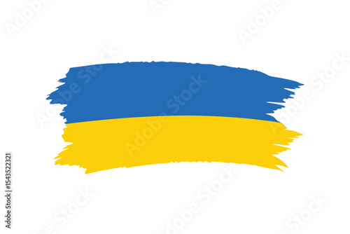 Brushstroke Flag of Ukraine