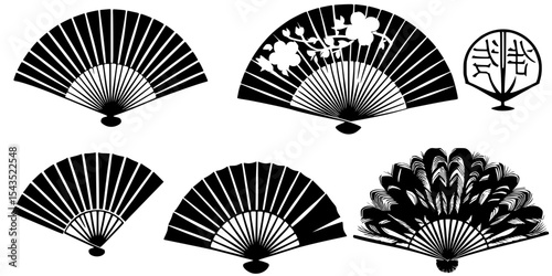 set of black fans
