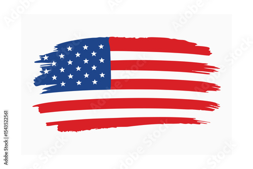 Brushstroke Flag of United States