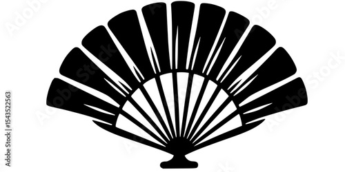 black fan isolated on white