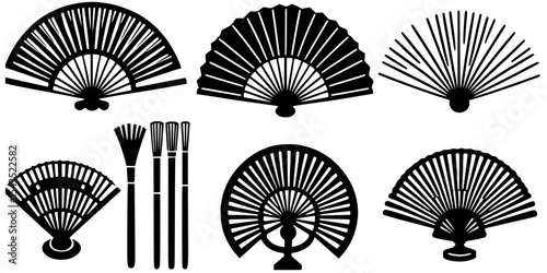 japanese fan silhouette