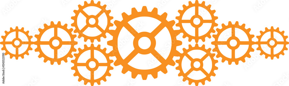 Obraz premium Interlocking Gears Engineering Marvel Machine Concept Teamwork Dynamics Technological Advancement
