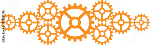 Interlocking Gears Engineering Marvel Machine Concept Teamwork Dynamics Technological Advancement