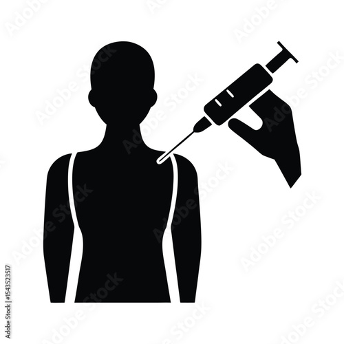 Injection silhouette vector illustration