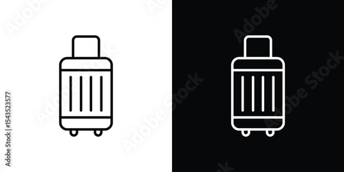 Luggage icon filled flat sign concept for web design.