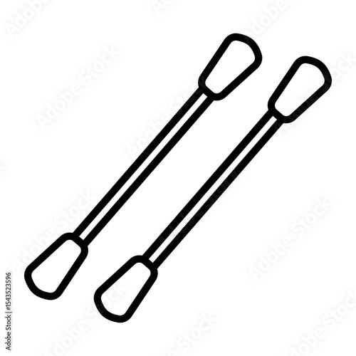 Cotton swabs icon vector, hygiene and healthcare cotton swab, cotton buds icon logo vector in trendy style illustration isolated on white background.