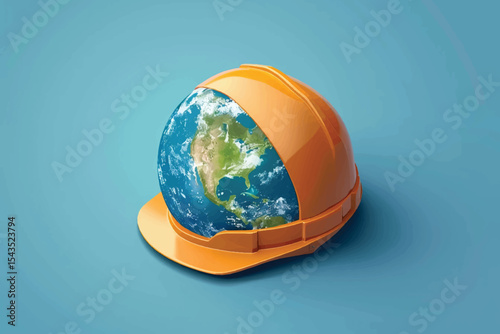 Happy Labour Day concept. 1st May- International labor day concept. Labor safety and right at Workplace. World Day for Safety and Health at Work concept. Safety first for worker.