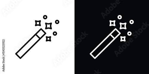 Magic icon filled flat sign concept for web design.
