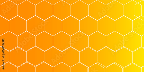 honey comb illustration on white background. hexagon
