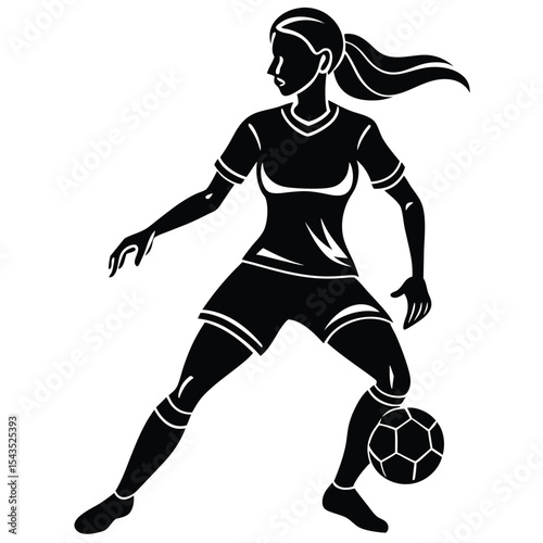 soccer player silhouette vector