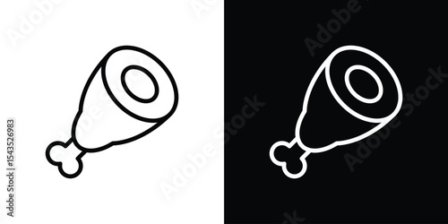 Meat icon filled flat sign concept for web design.