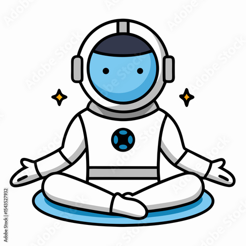 astronaut in a lotus position 
