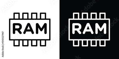 Memory icon filled flat sign concept for web design.