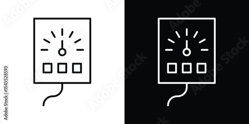 Meter icon filled flat sign concept for web design.