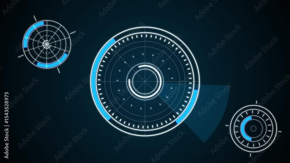 Circle hud elements on a black background.